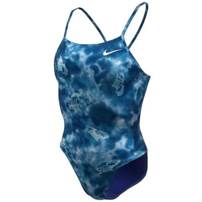 Nike Swimwear Costume a Due Pezzi Blue 42 Donna Nike Swimwear Costume a Due Pezzi Blue 42 Donna