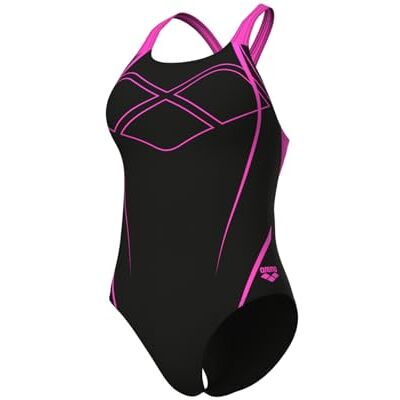 ARENA Feel Graphic Swim Pro Back Badeanzug für Damen, Schnelltrocknender Schwimmanzug, Sportlicher Badeanzug aus Maxfit Eco Gewebe, Chlor- und Salzwasserbeständig mit UV-Schutz UPF 50+ ARENA Feel Graphic Swim Pro Back Badeanzug für Damen, Schnelltrocknender Schwimmanzug, Sportlicher Badeanzug aus Maxfit Eco Gewebe, Chlor- und Salzwasserbeständig mit UV-Schutz UPF 50+
