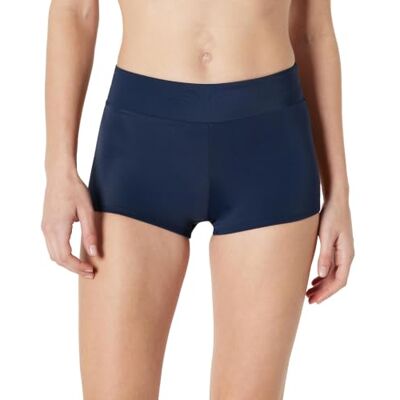 Amazon Damen Kurze Bade-Bikinihose mit Hohem Bund Amazon Damen Kurze Bade-Bikinihose mit Hohem Bund