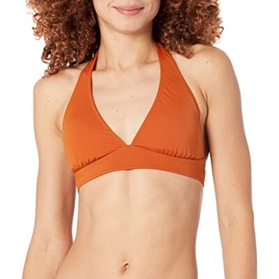 Amazon Damen Bikini-Badeanzug-Oberteil mit Leichter Unterstützung und gebundenem Neckholder (in Übergröße erhältlich), Terrakotta, 44 Amazon Damen Bikini-Badeanzug-Oberteil mit Leichter Unterstützung und gebundenem Neckholder (in Übergröße erhältlich), Terrakotta, 44