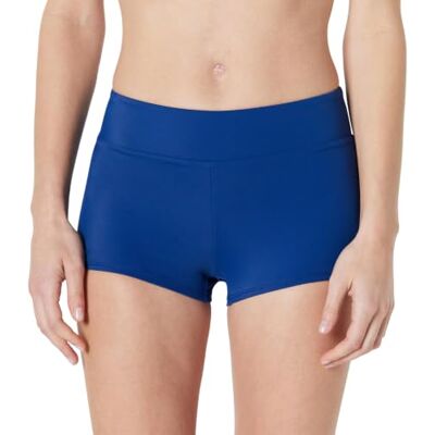 Amazon Damen Kurze Bade-Bikinihose mit Hohem Bund Amazon Damen Kurze Bade-Bikinihose mit Hohem Bund