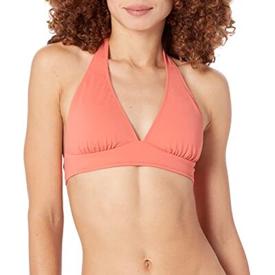 Amazon Damen Bikini-Badeanzug-Oberteil mit Leichter Unterstützung und gebundenem Neckholder (in Übergröße erhältlich), Korallenrosa, 44 Amazon Damen Bikini-Badeanzug-Oberteil mit Leichter Unterstützung und gebundenem Neckholder (in Übergröße erhältlich), Korallenrosa, 44