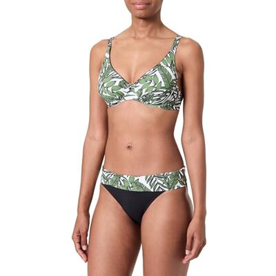 Haute Pression Bikini-Set mit Bügel, bedruckter Stoff mit tropischem Muster, Mehrfarbig, 36 Haute Pression Bikini-Set mit Bügel, bedruckter Stoff mit tropischem Muster, Mehrfarbig, 36
