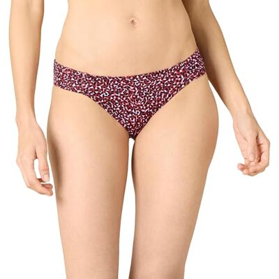 Amazon Damen Bikini-Unterteil mit Einsatz an Der Seite, Bademode, Ziegelrot Leopardenmuster, 42 Amazon Damen Bikini-Unterteil mit Einsatz an Der Seite, Bademode, Ziegelrot Leopardenmuster, 42