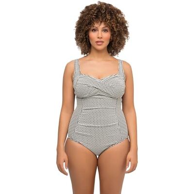 Ulla Popken Damen Badeanzug, Drapiert, Softcups, Powermesh Badeanzug (1er Pack) Ulla Popken Damen Badeanzug, Drapiert, Softcups, Powermesh Badeanzug (1er Pack)