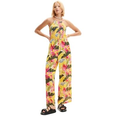 Desigual Damen Swim_Jumpsuit Tropical One Piece Swimsuit, Gelb, L EU Desigual Damen Swim_Jumpsuit Tropical One Piece Swimsuit, Gelb, L EU