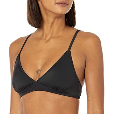 Amazon Damen-Bikini-Oberteil, leichte Unterstützung, Schwarz (Washed Black), 18 Amazon Damen-Bikini-Oberteil, leichte Unterstützung, Schwarz (Washed Black), 18