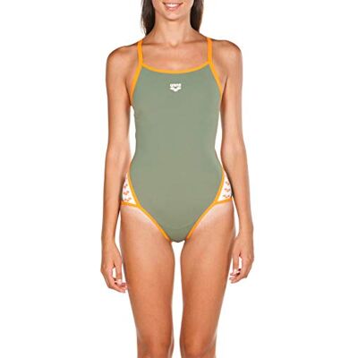 ARENA Icons Team Stripe Einteiliger Badeanzug Damen, Chlorbeständiger Sport Schwimmanzug aus MaxLife Material mit UV-Schutz Faktor 50+ ARENA Icons Team Stripe Einteiliger Badeanzug Damen, Chlorbeständiger Sport Schwimmanzug aus MaxLife Material mit UV-Schutz Faktor 50+