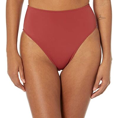 Amazon Damen Bikinihose mit Hohem Bund und Hohem Beinausschnitt, Ziegelrot, 42 Amazon Damen Bikinihose mit Hohem Bund und Hohem Beinausschnitt, Ziegelrot, 42