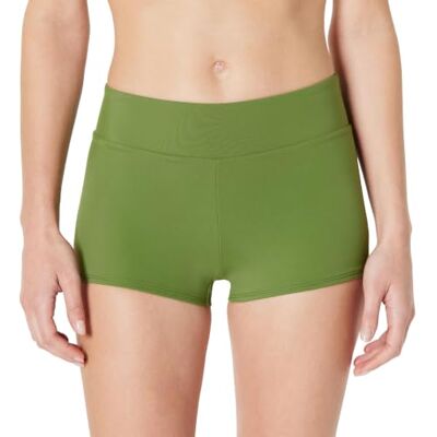 Amazon Damen Kurze Bade-Bikinihose mit Hohem Bund Amazon Damen Kurze Bade-Bikinihose mit Hohem Bund