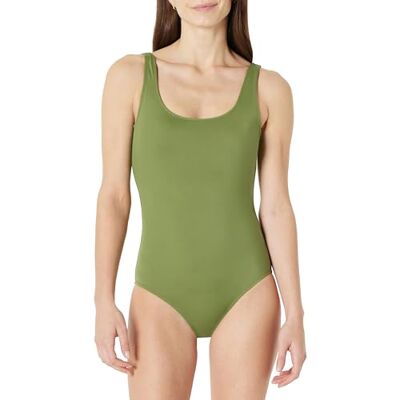 Amazon Damen Einteiliger, Bedeckender Badeanzug, Olivgrün, 36 Amazon Damen Einteiliger, Bedeckender Badeanzug, Olivgrün, 36
