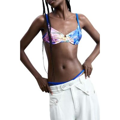 Desigual Bikinioberteil der Kollektion für Damen, Blau, Größe L Desigual Bikinioberteil der Kollektion für Damen, Blau, Größe L