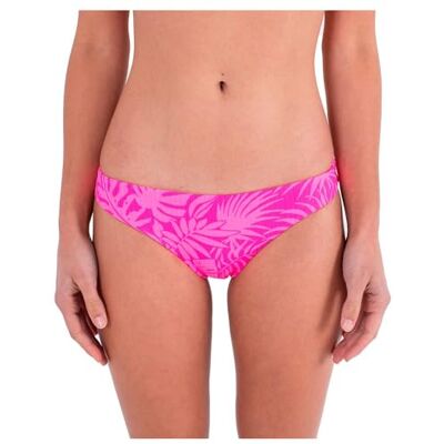 Hurley Damen Jungle Walk Moderate Bottom Bikinihöschen, Pink Punch, XS Hurley Damen Jungle Walk Moderate Bottom Bikinihöschen, Pink Punch, XS