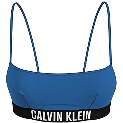 Calvin Damen Bikini Oberteil Bralette Gepolstert, Blau (Dynamic Blue), M Calvin Damen Bikini Oberteil Bralette Gepolstert, Blau (Dynamic Blue), M