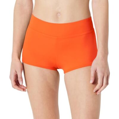 Amazon Damen Kurze Bade-Bikinihose mit Hohem Bund Amazon Damen Kurze Bade-Bikinihose mit Hohem Bund