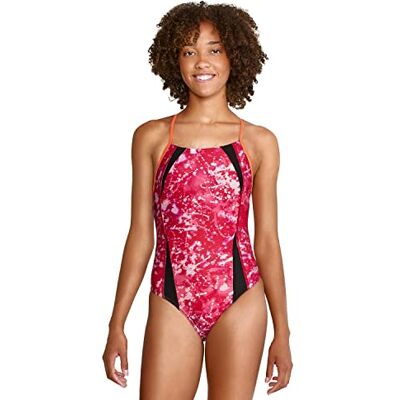 Speedo Damen Prolt Flipback Bedruckt Einteiliger Badeanzug, Bleach Rose Violet, 30 Speedo Damen Prolt Flipback Bedruckt Einteiliger Badeanzug, Bleach Rose Violet, 30