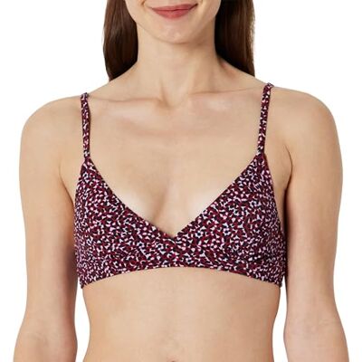 Amazon Damen-Bikini-Oberteil mit Leichter Unterstützung, Ziegelrot, Leopard, 16 Amazon Damen-Bikini-Oberteil mit Leichter Unterstützung, Ziegelrot, Leopard, 16
