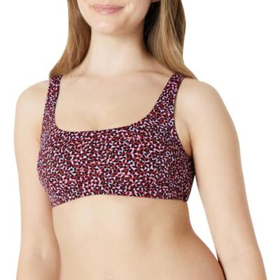 Amazon Damen Bikinioberteil mit Quadratischem Ausschnitt , Ziegelrot Lila Leopardenmuster, 46 Amazon Damen Bikinioberteil mit Quadratischem Ausschnitt , Ziegelrot Lila Leopardenmuster, 46