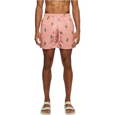 Urban Classics Herren Swim Shorts – Schnelltrocknende Badehose mit Innenslip und Taschen für Strand Pool Urlaub und sportliche Aktivitäten,Cactus AOP,L Urban Classics Herren Swim Shorts – Schnelltrocknende Badehose mit Innenslip und Taschen für Strand Pool Urlaub und sportliche Aktivitäten,Cactus AOP,L
