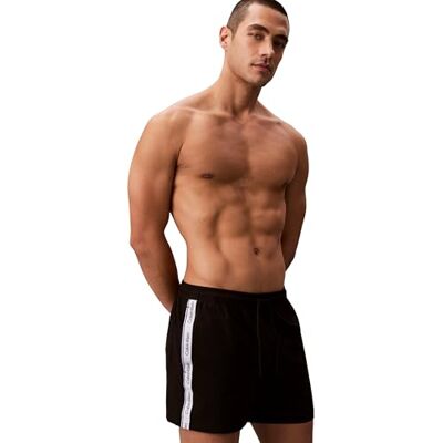 Calvin Herren Kurze Badehose mit Kordelzug, LV00N61039, Schwarz (Schwarz), Größe XXL Calvin Herren Kurze Badehose mit Kordelzug, LV00N61039, Schwarz (Schwarz), Größe XXL