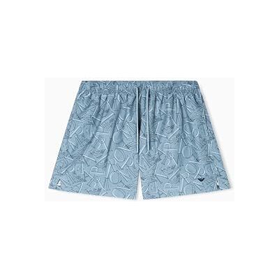Giorgio Armani Herren Boxer Badehose, Ea Blei-Schiefer, M Giorgio Armani Herren Boxer Badehose, Ea Blei-Schiefer, M