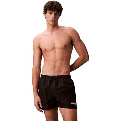Calvin Herren Badehose Short Drawstring mit Tunnelzug, Schwarz (Black), 3XL Calvin Herren Badehose Short Drawstring mit Tunnelzug, Schwarz (Black), 3XL