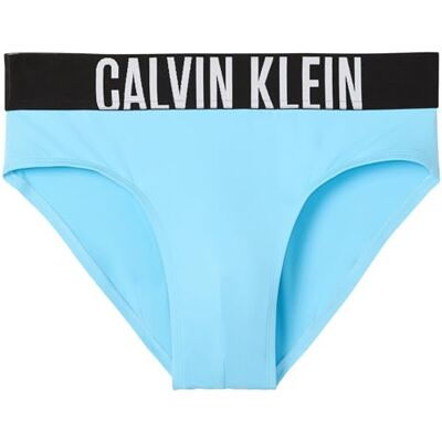 Calvin Herren Badeslip Brief mit Logobund, Blau (Chilly Blue), L Calvin Herren Badeslip Brief mit Logobund, Blau (Chilly Blue), L