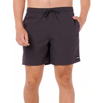 Rip Curl Herren Volley, 43,2 cm, Elastische Taille, Schnell Trocknender Stretch-Stoff und Taschen Boardshorts, Schwarz, XL Rip Curl Herren Volley, 43,2 cm, Elastische Taille, Schnell Trocknender Stretch-Stoff und Taschen Boardshorts, Schwarz, XL