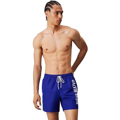 Calvin Herren Badeshorts Medium Drawstring Mittellang, Blau (Sapphire Blue), 6XL Calvin Herren Badeshorts Medium Drawstring Mittellang, Blau (Sapphire Blue), 6XL
