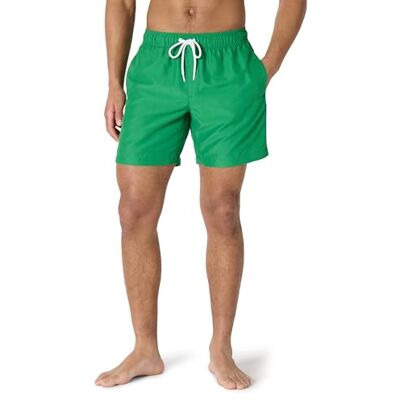 Amazon Herren Badeshorts Badehose Herren Kurz mit Netzfutter, Taschen und Kordelzugverschluss, Dunkelgrün, L Amazon Herren Badeshorts Badehose Herren Kurz mit Netzfutter, Taschen und Kordelzugverschluss, Dunkelgrün, L