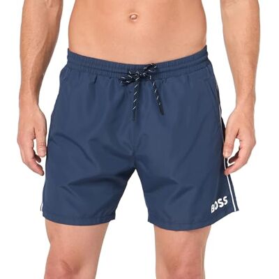 Boss Herren Standard Medium Length Solid Swim Trunk Badehose, Crisp Navy, XXL Boss Herren Standard Medium Length Solid Swim Trunk Badehose, Crisp Navy, XXL