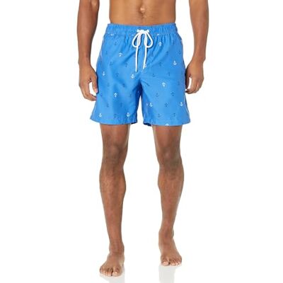 Amazon Herren Badeshorts Badehose Herren Kurz mit Netzfutter, Taschen und Kordelzugverschluss, Anchor Print, M Amazon Herren Badeshorts Badehose Herren Kurz mit Netzfutter, Taschen und Kordelzugverschluss, Anchor Print, M