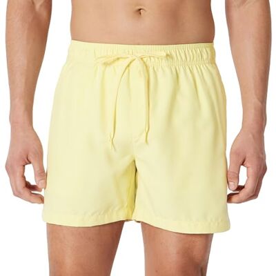 Amazon Herren Badeshorts Badehose Herren Kurz mit Netzfutter, Taschen und Kordelzugverschluss, Hellgelb, M Amazon Herren Badeshorts Badehose Herren Kurz mit Netzfutter, Taschen und Kordelzugverschluss, Hellgelb, M