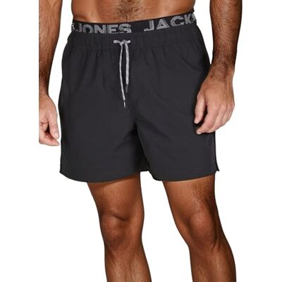 JACK & JONES Badehose Herren lang Badeshorts Doppelter Bund Maui JJSWIM Kurze Hosen Schwimmhose Shorts Schwarz Blau Coral S M L XL XXL 3XL JACK & JONES Badehose Herren lang Badeshorts Doppelter Bund Maui JJSWIM Kurze Hosen Schwimmhose Shorts Schwarz Blau Coral S M L XL XXL 3XL