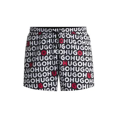 Boss HUGO Herren Tortuga Logo-Druck-Badeshorts mit Tunnelzug Schwarz001 M Boss HUGO Herren Tortuga Logo-Druck-Badeshorts mit Tunnelzug Schwarz001 M
