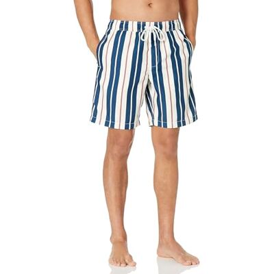 Amazon Herren Badehose, 23 cm, Mit Lockerer Passform und Schnelltrocknend Auslauffarben, Grünblau Vertikale Streifen, XS Amazon Herren Badehose, 23 cm, Mit Lockerer Passform und Schnelltrocknend Auslauffarben, Grünblau Vertikale Streifen, XS