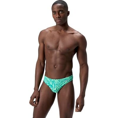 Speedo Herren Beachstar Badehose mit Print 5 cm Statement Style Flexibles Material Strandmode Schwimmbekleidung, Grün, 28 Speedo Herren Beachstar Badehose mit Print 5 cm Statement Style Flexibles Material Strandmode Schwimmbekleidung, Grün, 28