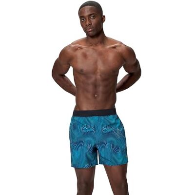 Speedo Print Lookout Volley 16" Badeshorts für Herren, Navy Blau, XXL Speedo Print Lookout Volley 16" Badeshorts für Herren, Navy Blau, XXL