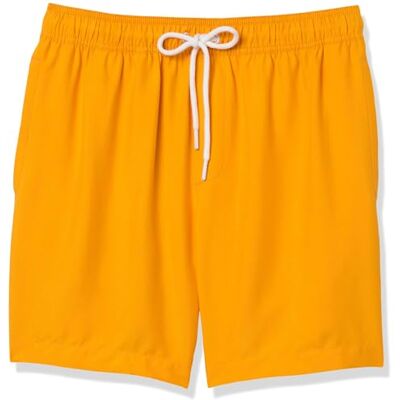 Amazon Herren Badehose, Schnell Trocknend, 18 cm Auslauffarben, Goldgelb, L Amazon Herren Badehose, Schnell Trocknend, 18 cm Auslauffarben, Goldgelb, L