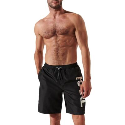 KARL LAGERFELD Herren Karl Logo Long Boardshorts Schwarz XL KARL LAGERFELD Herren Karl Logo Long Boardshorts Schwarz XL