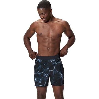 Speedo Print Lookout Volley 16" Badeshorts für Herren, Grau, XXL Speedo Print Lookout Volley 16" Badeshorts für Herren, Grau, XXL