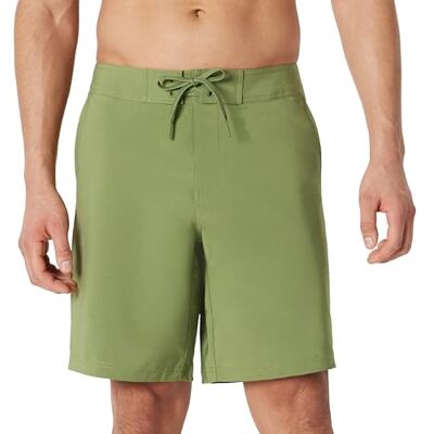 Amazon Herren Board-Badeshorts, Olivgrün, S Amazon Herren Board-Badeshorts, Olivgrün, S