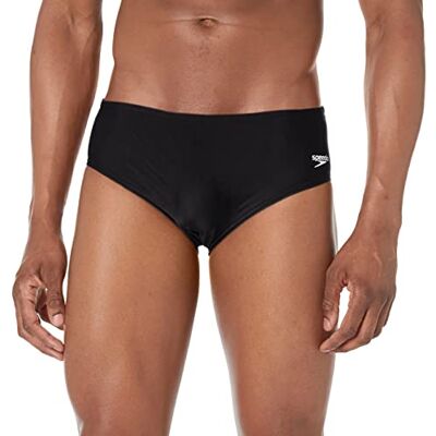 Speedo Herren Badehose Powerflex Eco Solid Erwachsene Auslaufsicher, Schwarz, 38 Speedo Herren Badehose Powerflex Eco Solid Erwachsene Auslaufsicher, Schwarz, 38
