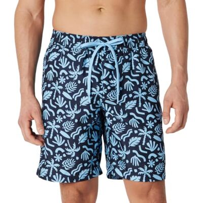 Amazon Herren Badeshorts Lang Badehose 23cm mit Netzfutter Taschen und Kordelzugverschluss Amazon Herren Badeshorts Lang Badehose 23cm mit Netzfutter Taschen und Kordelzugverschluss