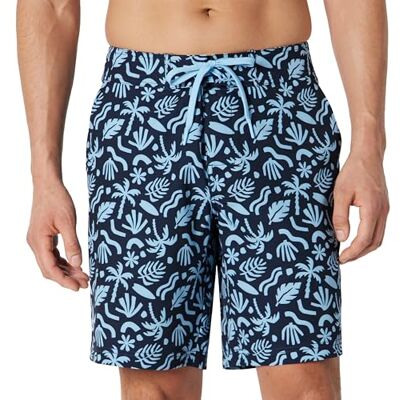 Amazon Herren Board-Badeshorts, Hellblauer Schwertfisch Oder Marineblaue Tropische Farben, XXL Amazon Herren Board-Badeshorts, Hellblauer Schwertfisch Oder Marineblaue Tropische Farben, XXL