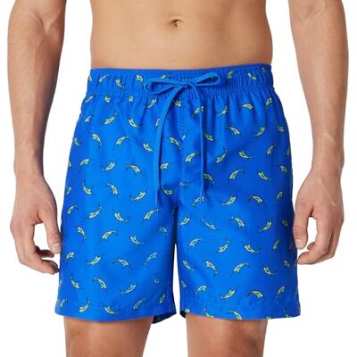 Amazon Herren Badeshorts Badehose Herren Kurz mit Netzfutter, Taschen und Kordelzugverschluss, Kräftiges Blau Schwertfisch, M Amazon Herren Badeshorts Badehose Herren Kurz mit Netzfutter, Taschen und Kordelzugverschluss, Kräftiges Blau Schwertfisch, M