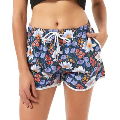 riemot Badeshorts Damen Schnelltrocknend Strandshorts mit Elastischem Bund und Kordelzug, Schwimmshorts mit Mesh-Innenfutter und Taschen, Sommer Shorts für Strand, Urlaub und Freizeit S-XXL riemot Badeshorts Damen Schnelltrocknend Strandshorts mit Elastischem Bund und Kordelzug, Schwimmshorts mit Mesh-Innenfutter und Taschen, Sommer Shorts für Strand, Urlaub und Freizeit S-XXL