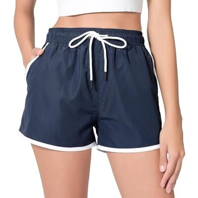 riemot Badeshorts Damen Schnelltrocknend Strandshorts mit Elastischem Bund und Kordelzug, Schwimmshorts mit Mesh-Innenfutter und Taschen, Sommer Shorts für Strand, Urlaub und Freizeit S-XXL riemot Badeshorts Damen Schnelltrocknend Strandshorts mit Elastischem Bund und Kordelzug, Schwimmshorts mit Mesh-Innenfutter und Taschen, Sommer Shorts für Strand, Urlaub und Freizeit S-XXL