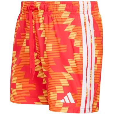 Adidas Herren Football-Inspired Graphic Swim 5 Inch Swimwear, Ice Tangerine/White, S Adidas Herren Football-Inspired Graphic Swim 5 Inch Swimwear, Ice Tangerine/White, S