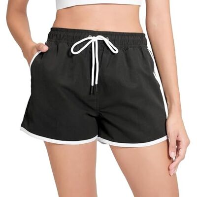 riemot Badeshorts Damen Schnelltrocknend Strandshorts mit Elastischem Bund und Kordelzug, Schwimmshorts mit Mesh-Innenfutter und Taschen, Sommer Shorts für Strand, Urlaub und Freizeit S-XXL riemot Badeshorts Damen Schnelltrocknend Strandshorts mit Elastischem Bund und Kordelzug, Schwimmshorts mit Mesh-Innenfutter und Taschen, Sommer Shorts für Strand, Urlaub und Freizeit S-XXL